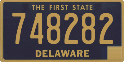 DE license plate 748282