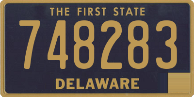 DE license plate 748283