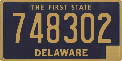 DE license plate 748302