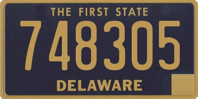 DE license plate 748305