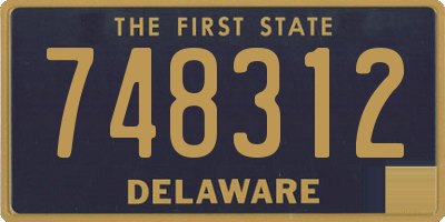 DE license plate 748312