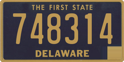 DE license plate 748314