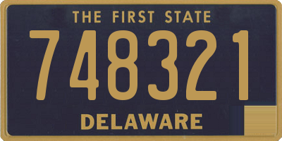 DE license plate 748321