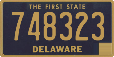 DE license plate 748323