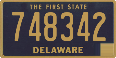 DE license plate 748342