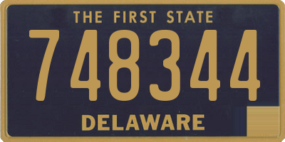 DE license plate 748344