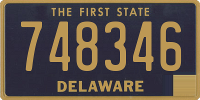 DE license plate 748346