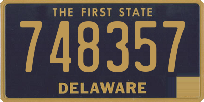 DE license plate 748357