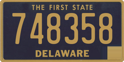 DE license plate 748358