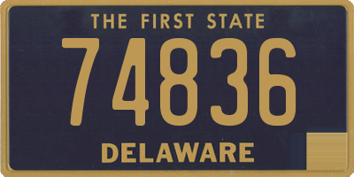 DE license plate 74836