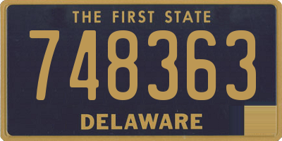 DE license plate 748363