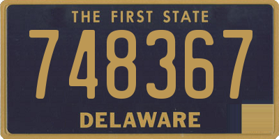 DE license plate 748367