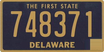 DE license plate 748371