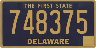 DE license plate 748375