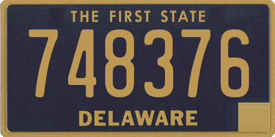 DE license plate 748376