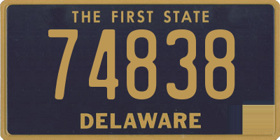 DE license plate 74838