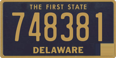 DE license plate 748381