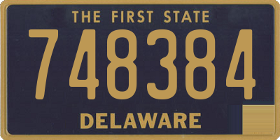 DE license plate 748384