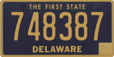 DE license plate 748387