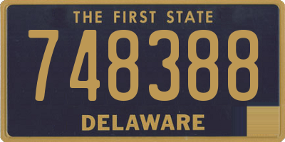 DE license plate 748388