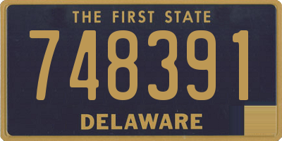DE license plate 748391