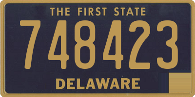 DE license plate 748423