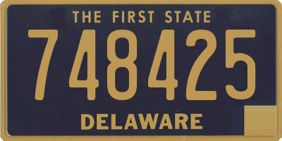 DE license plate 748425