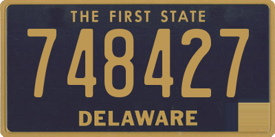 DE license plate 748427