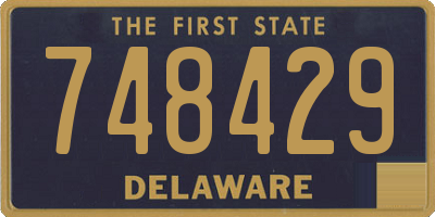 DE license plate 748429