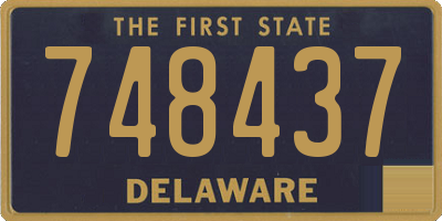 DE license plate 748437