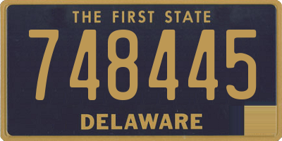 DE license plate 748445