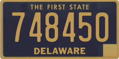 DE license plate 748450