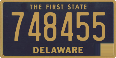 DE license plate 748455