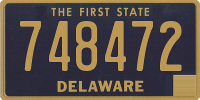 DE license plate 748472