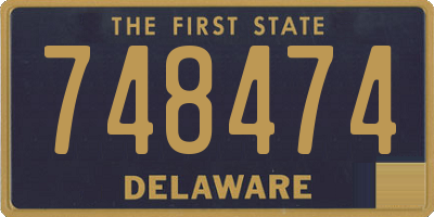 DE license plate 748474