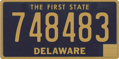 DE license plate 748483
