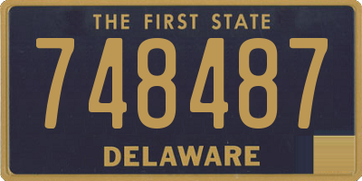 DE license plate 748487