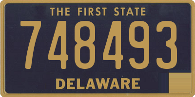 DE license plate 748493