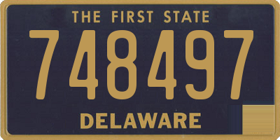 DE license plate 748497
