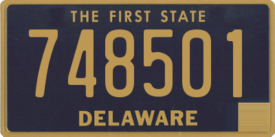 DE license plate 748501