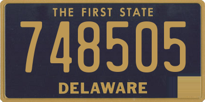 DE license plate 748505