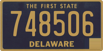 DE license plate 748506