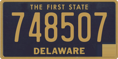 DE license plate 748507