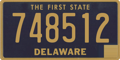 DE license plate 748512