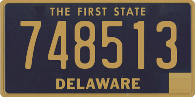 DE license plate 748513