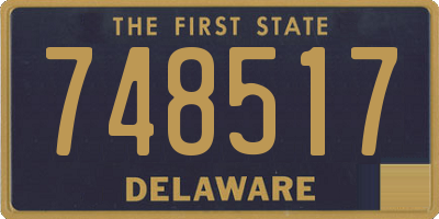 DE license plate 748517