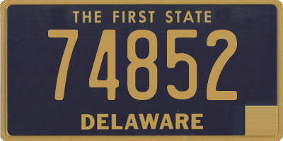 DE license plate 74852
