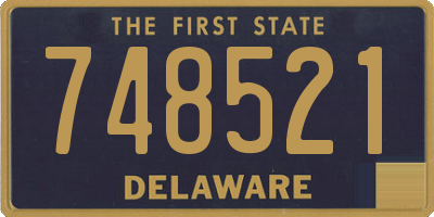 DE license plate 748521