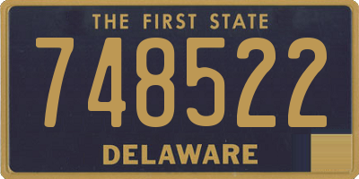 DE license plate 748522