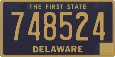 DE license plate 748524